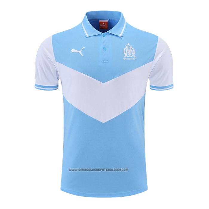 Camisola Polo del Olympique Marsella 2022-2023 Azul Y Branco